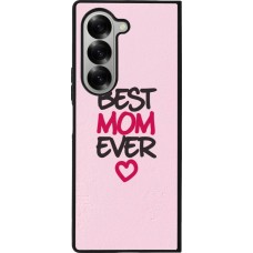 Coque Samsung Galaxy Z Fold6 - Silicone rigide noir Mom 2023 best Mom ever pink