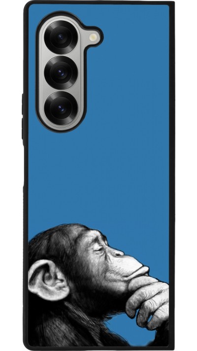 Coque Samsung Galaxy Z Fold6 - Silicone rigide noir Monkey Pop Art