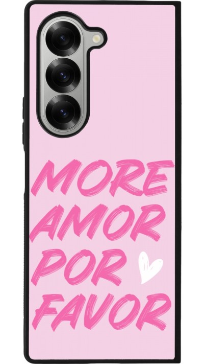 Coque Samsung Galaxy Z Fold6 - Silicone rigide noir More amor porfavor