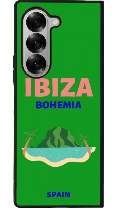 Coque Samsung Galaxy Z Fold6 - Silicone rigide noir Pop Summer Destination Ibiza