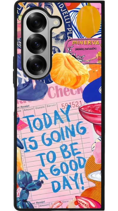 Coque Samsung Galaxy Z Fold6 - Silicone rigide noir Preppy Today is Going to be a good day
