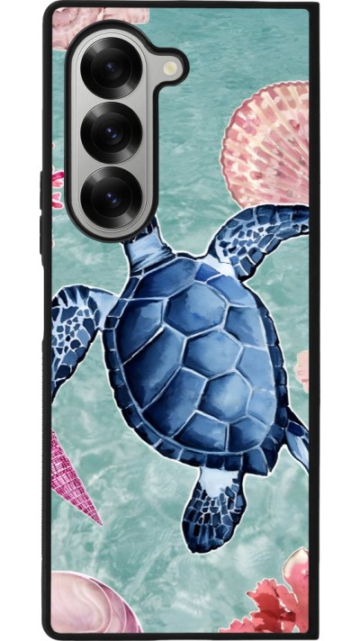 Coque Samsung Galaxy Z Fold6 - Silicone rigide noir Preppy Turtle