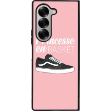 Coque Samsung Galaxy Z Fold6 - Silicone rigide noir princesse en basket