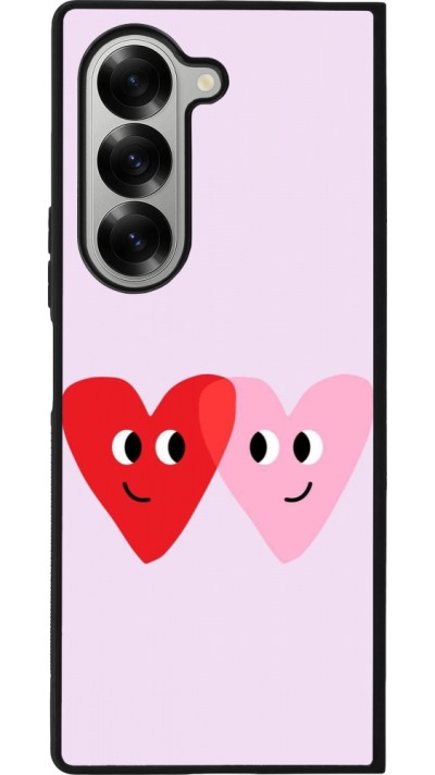 Coque Samsung Galaxy Z Fold6 - Silicone rigide noir Saint Valentines Day 26 Heart