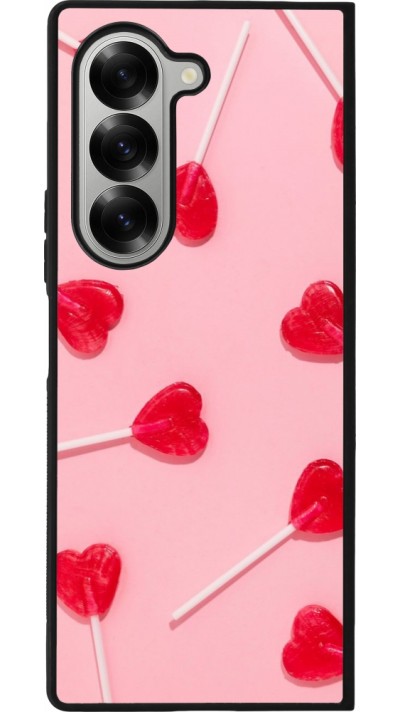 Coque Samsung Galaxy Z Fold6 - Silicone rigide noir Saint Valentines Day 26 Lollipop
