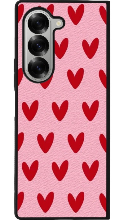 Coque Samsung Galaxy Z Fold6 - Silicone rigide noir Saint Valentines Day 26 Pattern heart