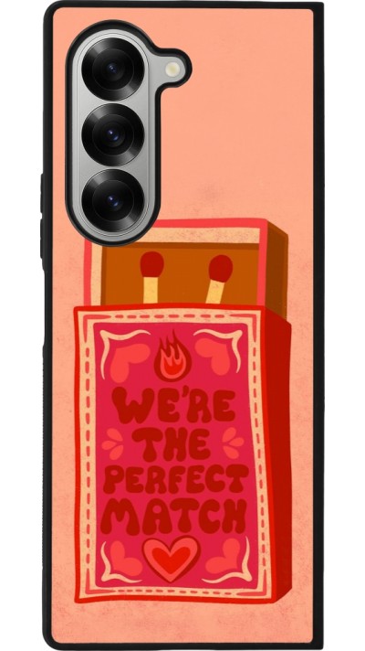 Coque Samsung Galaxy Z Fold6 - Silicone rigide noir Saint Valentines Day 26 Perfect Match