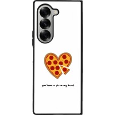 Coque Samsung Galaxy Z Fold6 - Silicone rigide noir Saint Valentines Day 26 You have my pizza heart