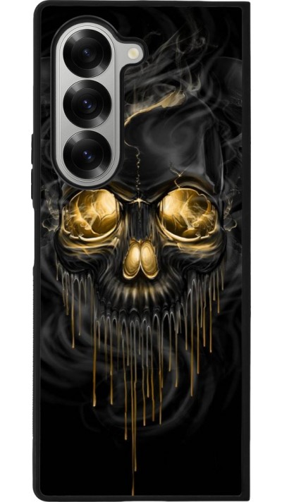 Coque Samsung Galaxy Z Fold6 - Silicone rigide noir Skull 02