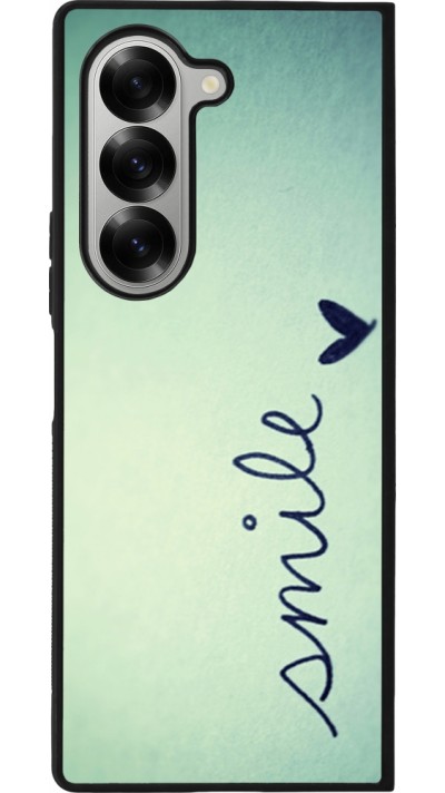 Samsung Galaxy Z Fold6 Case Hülle - Silikon schwarz Smile