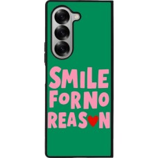 Coque Samsung Galaxy Z Fold6 - Silicone rigide noir Smile for no reason 2026