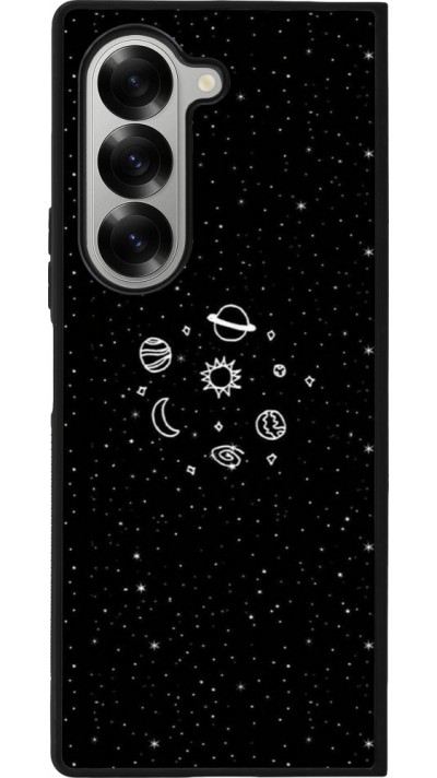 Coque Samsung Galaxy Z Fold6 - Silicone rigide noir Space Doodle