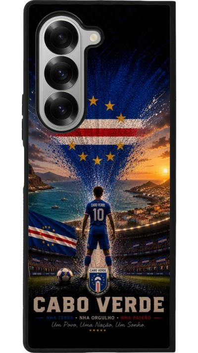 Samsung Galaxy Z Fold6 Case Hülle - Silikon schwarz Fussball Kap Verde splash 2026