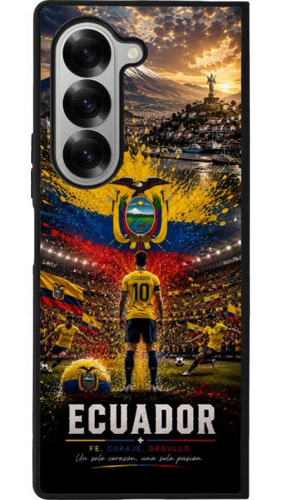 Samsung Galaxy Z Fold6 Case Hülle - Silikon schwarz Fussball Ecuador splash 2026