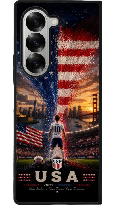 Samsung Galaxy Z Fold6 Case Hülle - Silikon schwarz Fussball Vereinigten Staaten splash 2026