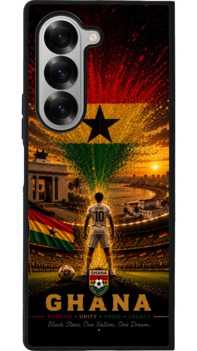Samsung Galaxy Z Fold6 Case Hülle - Silikon schwarz Fussball Ghana splash 2026