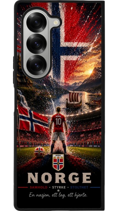 Samsung Galaxy Z Fold6 Case Hülle - Silikon schwarz Fussball Norwegen splash 2026