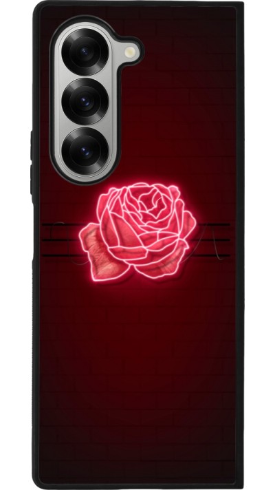 Coque Samsung Galaxy Z Fold6 - Silicone rigide noir Spring 23 neon rose