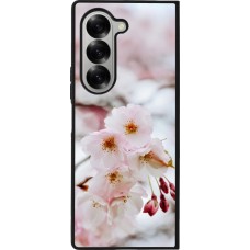 Coque Samsung Galaxy Z Fold6 - Silicone rigide noir Cherry tree Spring 2026