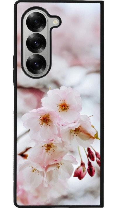 Samsung Galaxy Z Fold6 Case Hülle - Silikon schwarz Cherry tree Spring 2026
