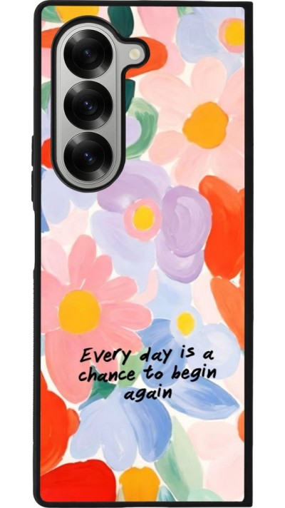 Samsung Galaxy Z Fold6 Case Hülle - Silikon schwarz Every day is a chance Spring 2026