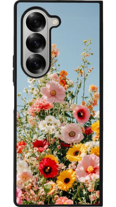 Samsung Galaxy Z Fold6 Case Hülle - Silikon schwarz Spring flowers Spring 2026