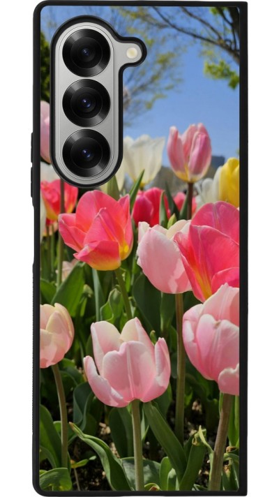 Samsung Galaxy Z Fold6 Case Hülle - Silikon schwarz Tulips Spring 2026