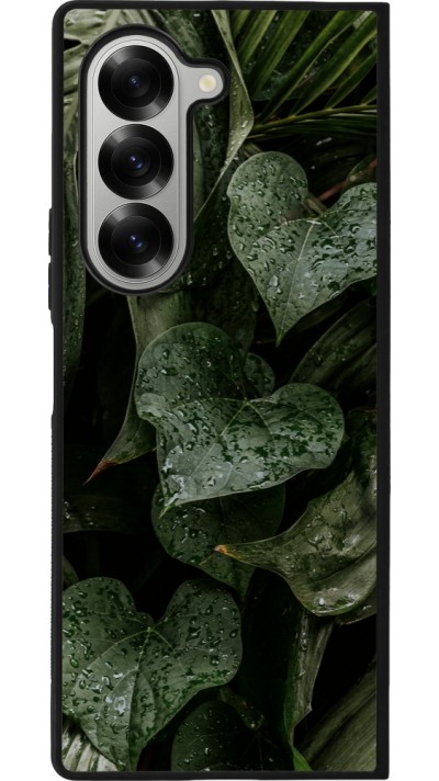 Coque Samsung Galaxy Z Fold6 - Silicone rigide noir Spring 23 fresh plants