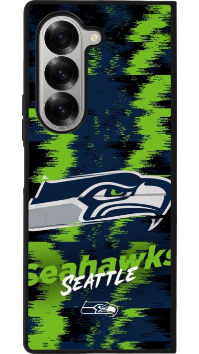 Coque Samsung Galaxy Z Fold6 - Silicone rigide noir Super Bowl 26 Seattle 2