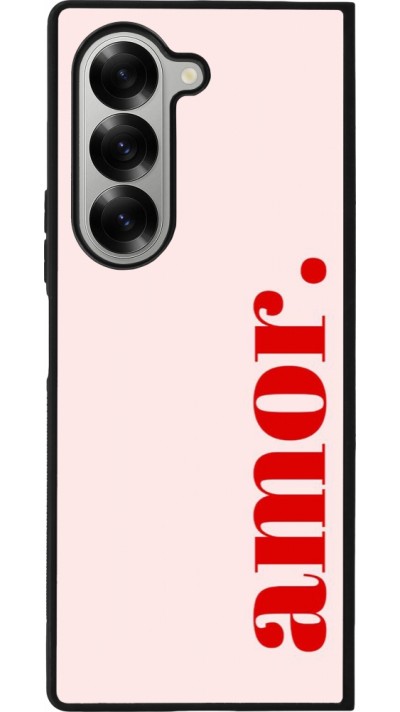 Coque Samsung Galaxy Z Fold6 - Silicone rigide noir Valentine 2024 amor