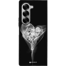 Coque Samsung Galaxy Z Fold6 - Silicone rigide noir Valentine 2022 Black Smoke