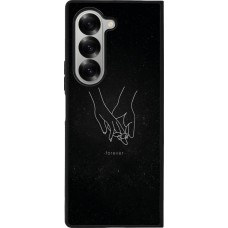 Samsung Galaxy Z Fold6 Case Hülle - Silikon schwarz Valentine 2023 hands forever