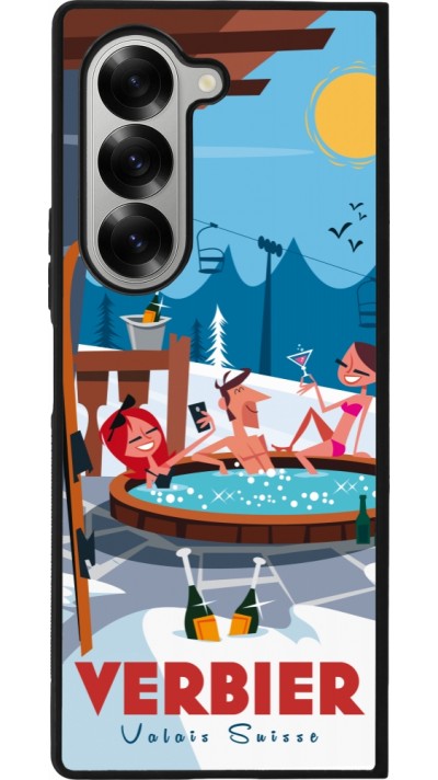 Samsung Galaxy Z Fold6 Case Hülle - Silikon schwarz Verbier Mountain Jacuzzi