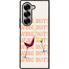 Coque Samsung Galaxy Z Fold6 - Silicone rigide noir Wine not
