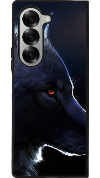 Samsung Galaxy Z Fold6 Case Hülle - Silikon schwarz Wolf Shape
