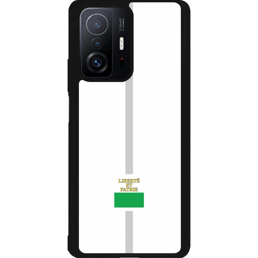 Coque Xiaomi 11T - Silicone rigide noir Canton VD blanc