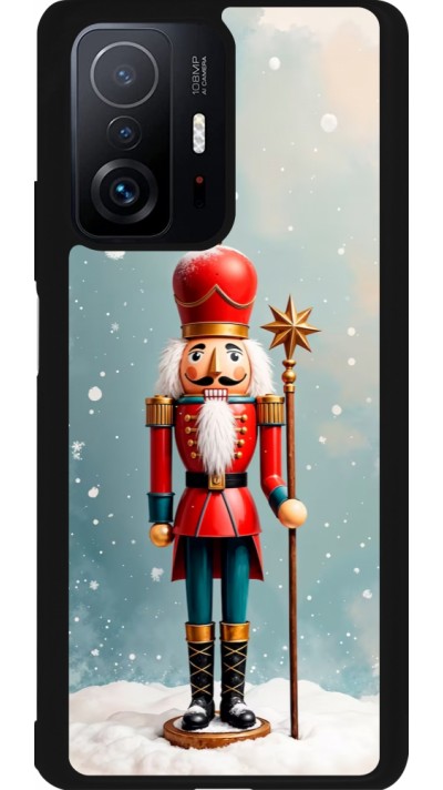 Xiaomi 11T Case Hülle - Silikon schwarz Christmas 25 Nutcracker Snow