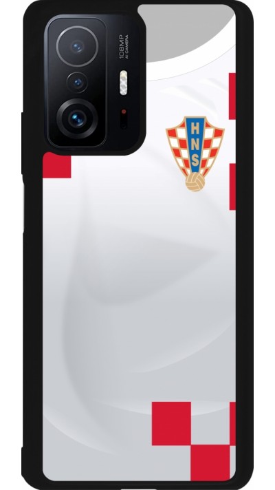 Xiaomi 11T Case Hülle - Silikon schwarz Kroatien 2022 personalisierbares Fussballtrikot