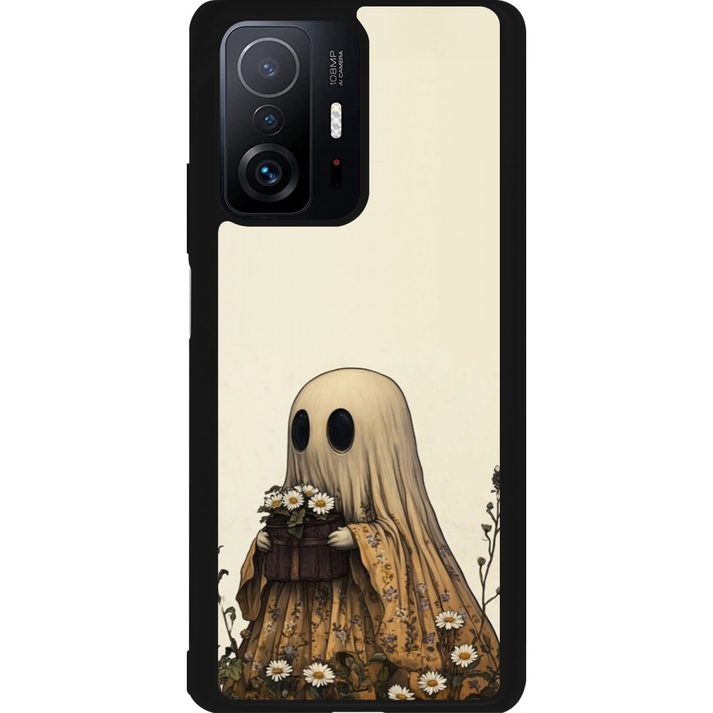 Coque Xiaomi 11T - Silicone rigide noir Halloween 2025 Ghost gardener