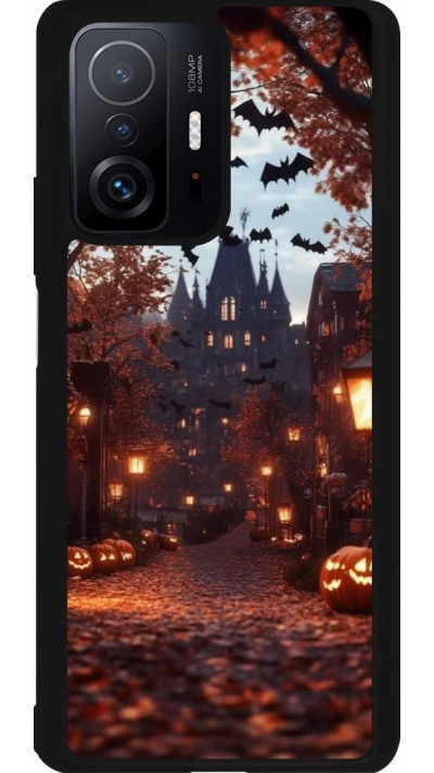 Coque Xiaomi 11T - Silicone rigide noir Halloween 2025 Haunted house