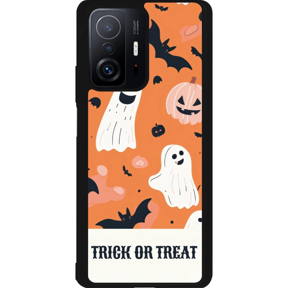 Coque Xiaomi 11T - Silicone rigide noir Halloween 2025 Trick treat