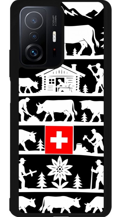 Coque Xiaomi 11T - Silicone rigide noir Poya Suisse 1 noir