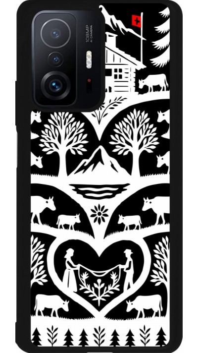 Coque Xiaomi 11T - Silicone rigide noir Poya Suisse 2 noir