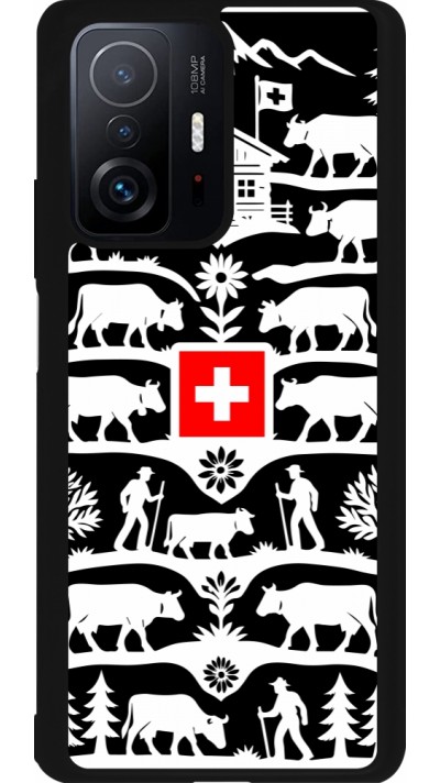 Coque Xiaomi 11T - Silicone rigide noir Poya Suisse 3 noir