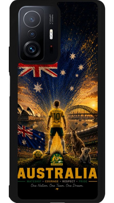 Coque Xiaomi 11T - Silicone rigide noir Football Australie splash 2026