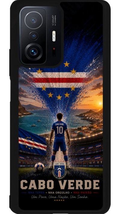 Coque Xiaomi 11T - Silicone rigide noir Football Cap-Vert splash 2026