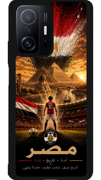 Coque Xiaomi 11T - Silicone rigide noir Football Égypte splash 2026