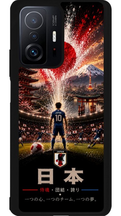 Coque Xiaomi 11T - Silicone rigide noir Football Japon splash 2026