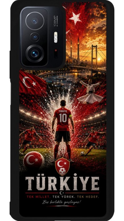 Coque Xiaomi 11T - Silicone rigide noir Football Turquie splash 2026