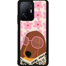 Coque Xiaomi 11T - Silicone rigide noir Dog with newspaper Spring 2026